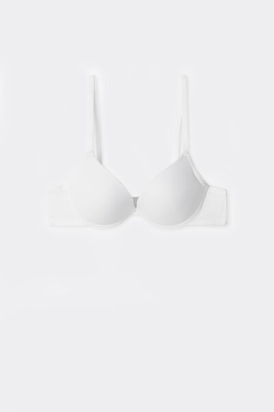 Tezenis Sujetador Super Push-Up de Microfibra Reciclada Los Angeles Mujer Blanco Tamaño 2A