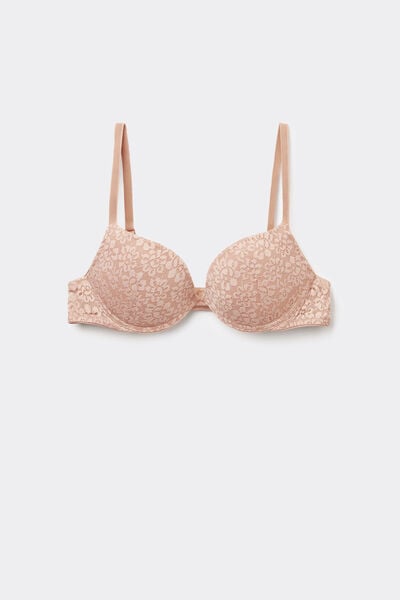 Tezenis Sujetador Super Push-up Encaje Reciclado Los Angeles Mujer Natural Tamaño 3A