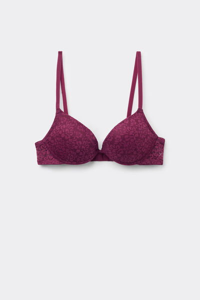 Tezenis Sujetador Super Push-up Encaje Reciclado Los Angeles Mujer Rojo Tamaño 3C