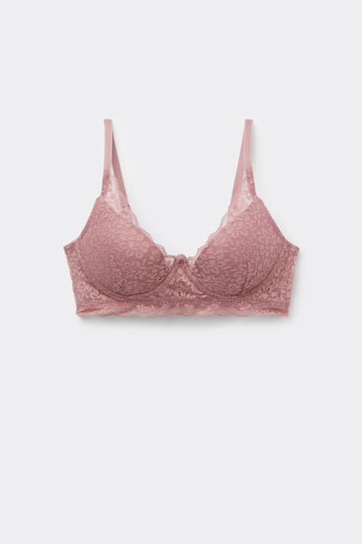 Tezenis Sujetador super Push-up de encaje reciclado Malibù Mujer Rosa Tamaño 2B