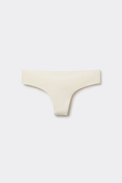 Tezenis Braguita brasileña microfibra reciclada sin costuras Mujer Blanco (avorio) Tamaño M