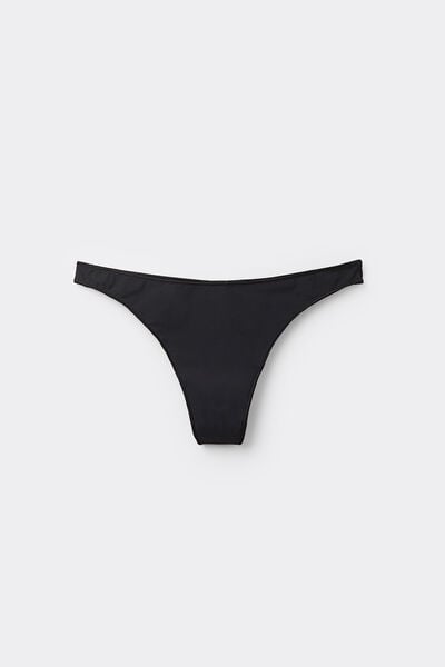 Tezenis Tanga de Microfibra Reciclada Mujer Negro Tamaño S