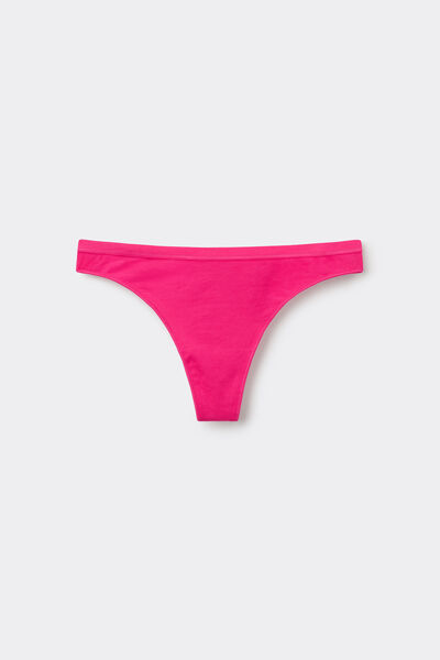Tezenis Tanga de Algodón Orgánico Mujer Rosa Tamaño M