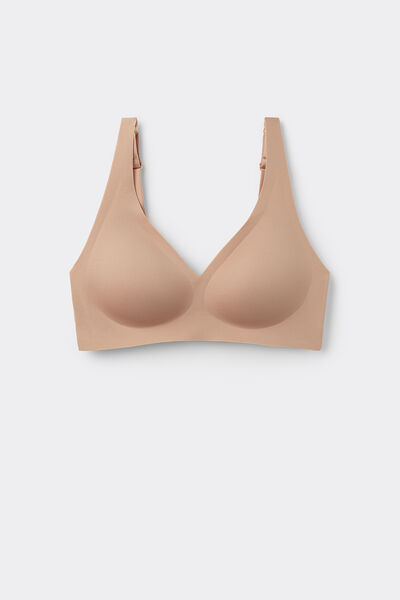 Tezenis Sujetador Triangular Sin Costuras Efecto Natural Mujer Natural Tamaño 4C