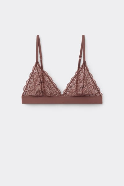 Tezenis Sujetador Triangular Encaje Reciclado Lisbon Mujer Marrón Tamaño 1B