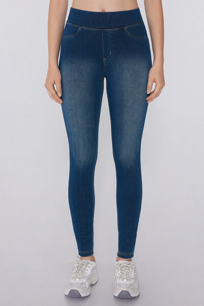 Tezenis Leggings Soft Flex Denim Mujer Azul Tamaño M