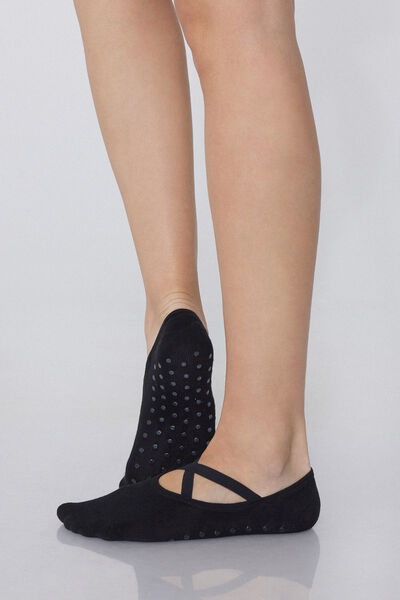 Tezenis Calcetines Babette Pilates Antideslizantes Mujer Negro Tamaño TU