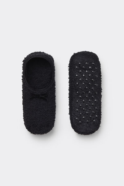 Tezenis Calcetines Babette Antideslizantes Suaves para Mujer Mujer Negro Tamaño TU