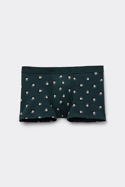 Tezenis Calzoncillos Bóxer Algodón Elástico Estampado Hombre Verde Tamaño M