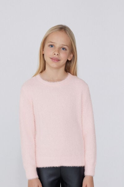 Tezenis Jersey de Pelo con Cuello Redondo Chica Rosa Tamaño 8-9