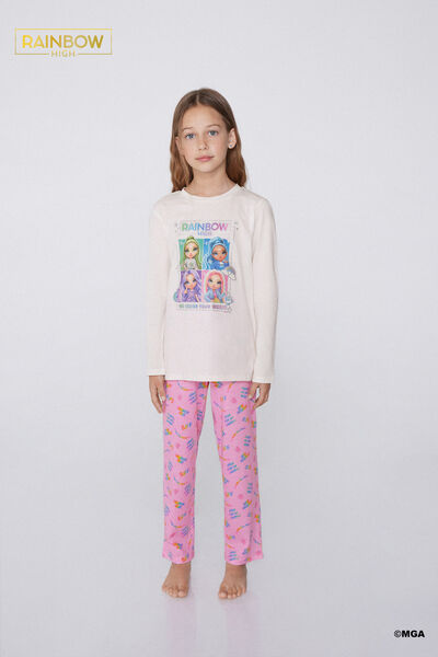 Tezenis Pijama Largo Algodón Niña Rainbow High Chica Blanco (avorio) Tamaño 10-11