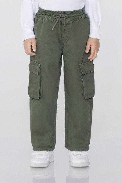 Tezenis Vaqueros Cargo con Cordón Niño Niño Verde Tamaño 10-11