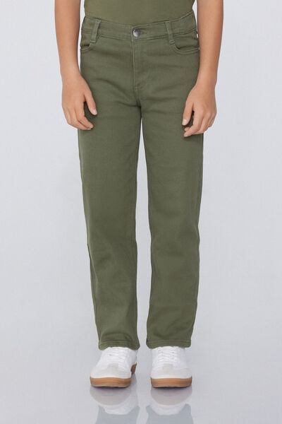 Tezenis Vaqueros Largos Básicos para Niño Niño Verde Tamaño 8-9