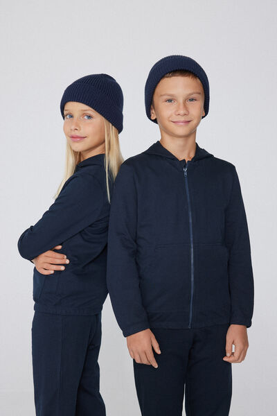 Tezenis Gorro de Canalé Unisex para Niños Unisex Azul Tamaño 6-9