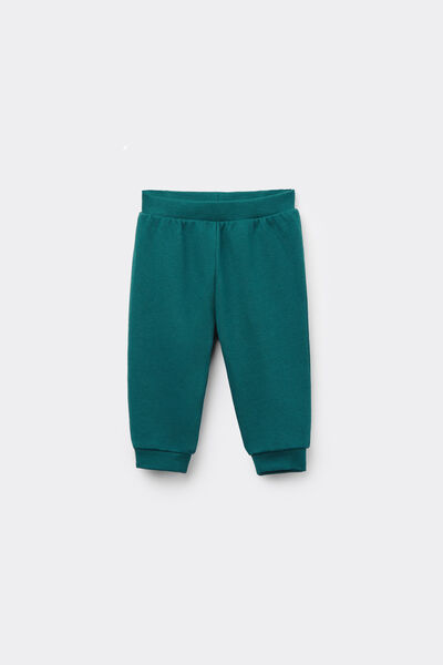 Tezenis Pantalones Largos Felpa Algodón Bebé  Verde Tamaño 12-18