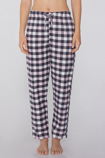 Tezenis Pantalones Largos de Franela con Estampado Mujer Rosa Tamaño S