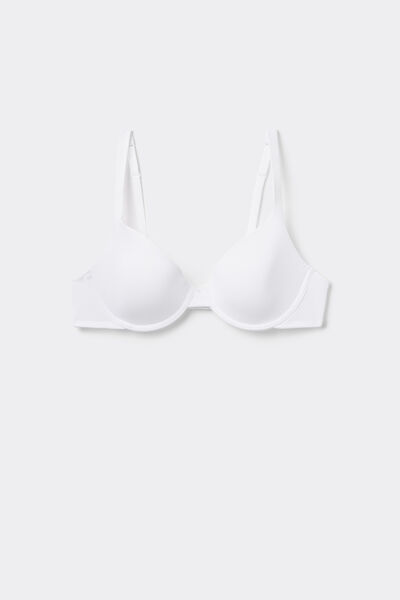 Tezenis Sujetador Push-Up de Microfibra Reciclada Athens Mujer Blanco Tamaño 1B