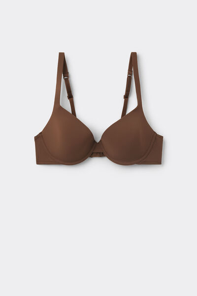 Tezenis Sujetador Push-Up de Microfibra Reciclada Athens Mujer Marrón Tamaño 3B