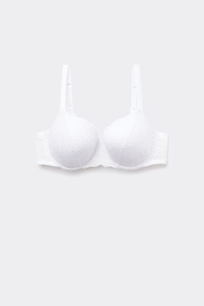 Tezenis Sujetador balconette con encaje reciclado Prague Mujer Blanco Tamaño 5B