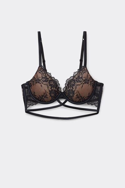 Tezenis Sujetador Push-Up Athens Black Empire Mujer Negro Tamaño 5B