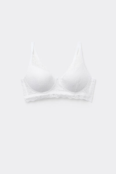 Tezenis Sujetador super Push-up de encaje reciclado Malibù Mujer Blanco Tamaño 1B