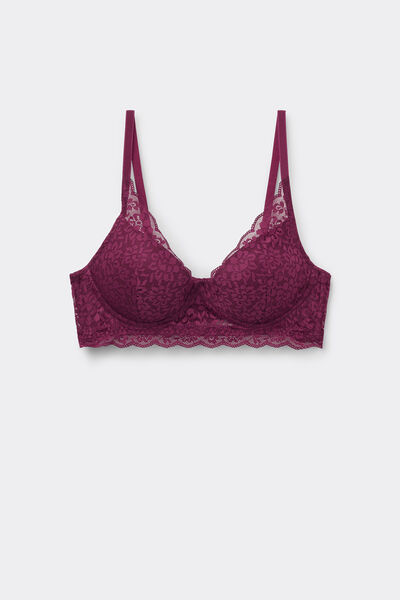 Tezenis Sujetador super Push-up de encaje reciclado Malibù Mujer Rojo Tamaño 2C