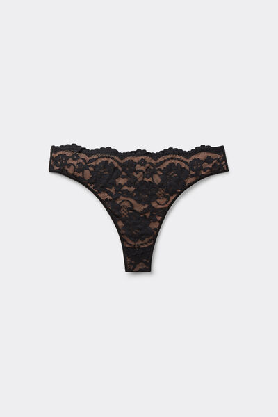 Tezenis Braguita Brasileña Romantic Fantasy Mujer Negro Tamaño S