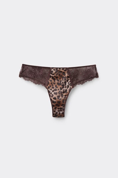 Tezenis Braguita Brasileña Classy Animalier Mujer Gris Tamaño L