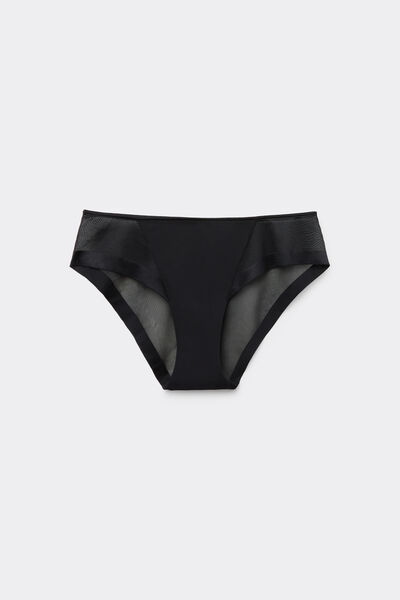 Tezenis Slip Essential Tulle Mujer Negro Tamaño XL