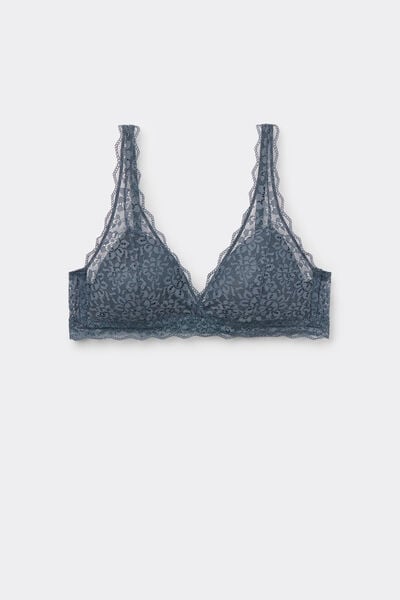 Tezenis Sujetador triángulo de encaje reciclado Havana Mujer Gris Oscuro Tamaño 4C