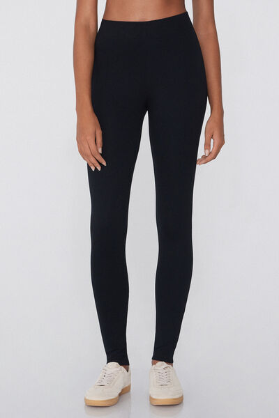 Tezenis Leggings Basic Punto Jersey Mujer Negro Tamaño XL