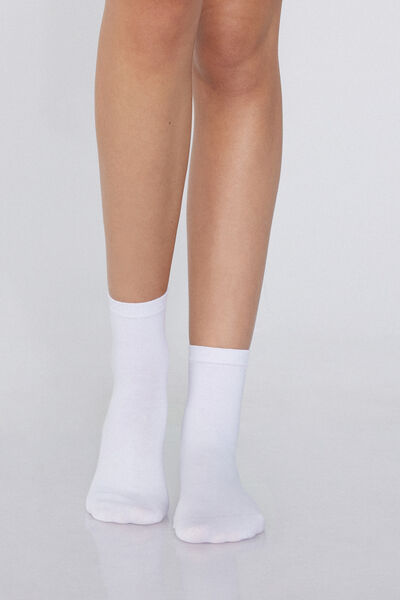 Tezenis 5 Pares de Calcetines Cortos de Algodón Mujer Blanco Tamaño TU