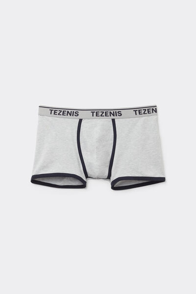 Tezenis Bóxer de Algodón orgánico con Bordes Contraste y Logo Hombre Azul Tamaño XXL