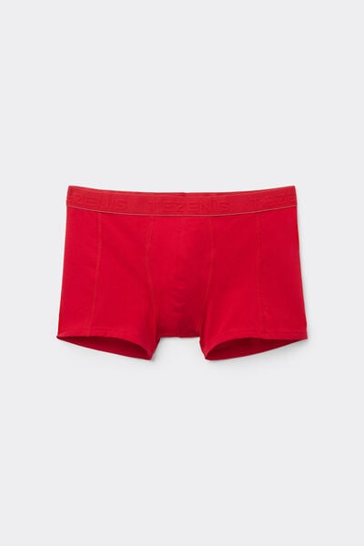 Tezenis Bóxer de algodón orgánico con costuras y logo Hombre Rojo Tamaño M