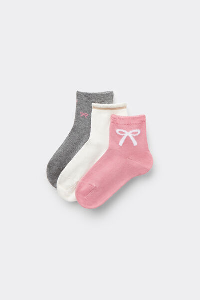 Tezenis 3 Pares Calcetines Cortos Algodón Estampados Niña Chica Impreso Tamaño 34-36