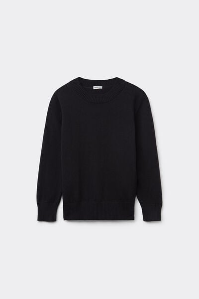 Tezenis Jersey Manga Larga Cuello Redondo Algodón Calado Niña Unisex Negro Tamaño 10-11