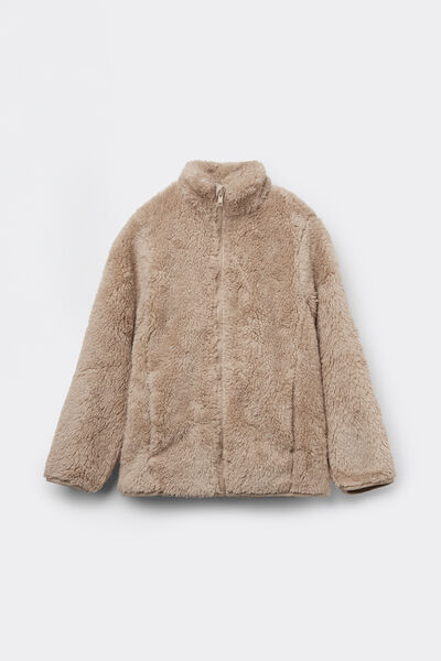 Tezenis Chaqueta Teddy con Cremallera Unisex Niños Unisex Blanco (avorio) Tamaño 8-9