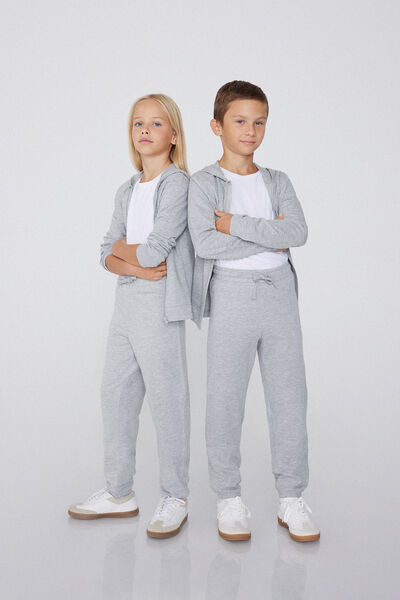 Tezenis Pantalón Largo de Felpa Unisex para Niños Unisex Gris Tamaño 2-3