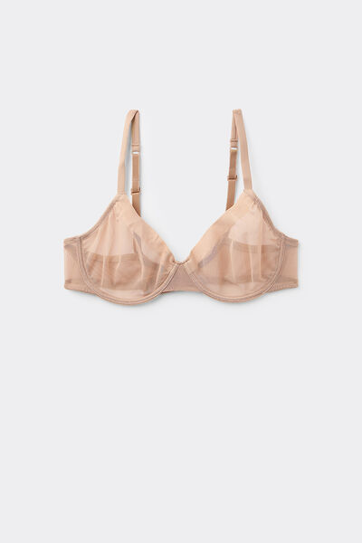 Tezenis Sujetador balconette de tul Paris Essential Mujer Natural Tamaño 5C