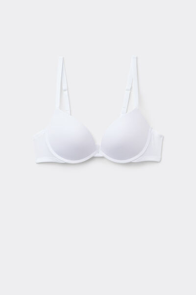 Tezenis Sujetador Push-Up con Relleno de Microfibra Reciclada Venice Mujer Blanco Tamaño 1B