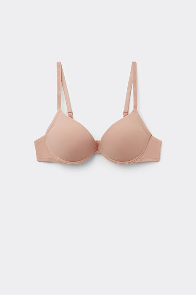 Tezenis Sujetador Super Push-Up de Microfibra Reciclada Los Angeles Mujer Natural Tamaño 2A