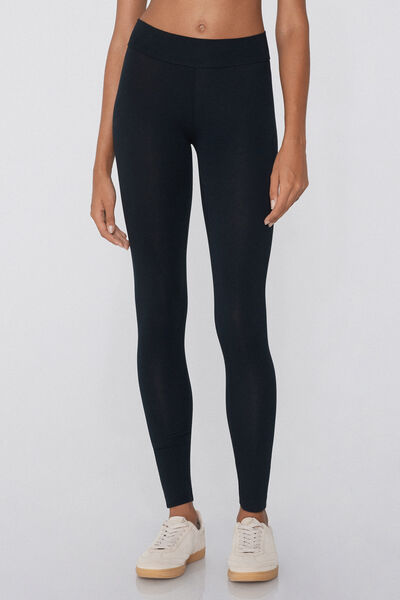 Tezenis Leggings de Algodón Orgánico Mujer Negro Tamaño L