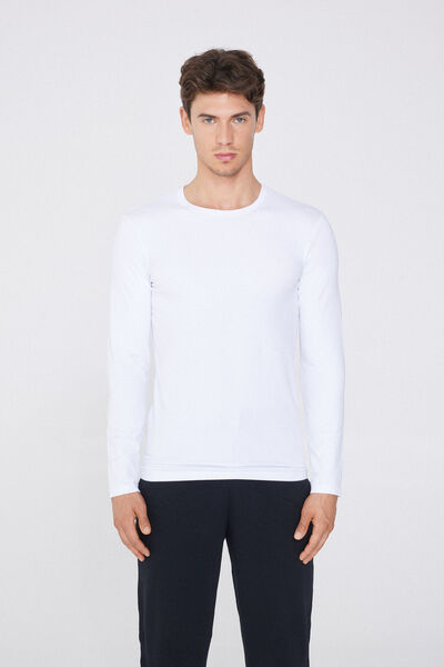 Tezenis Camiseta térmica para hombre de manga larga Hombre Blanco Tamaño L