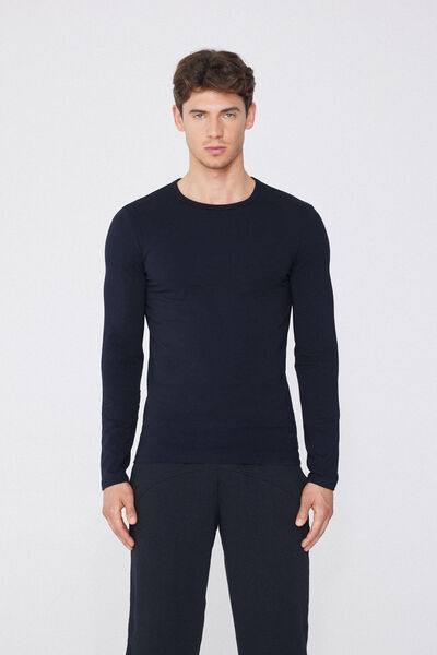 Tezenis Camiseta térmica para hombre de manga larga Hombre Azul Tamaño M