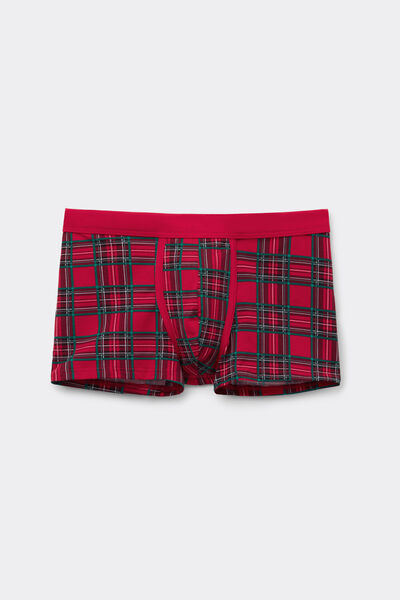 Tezenis Bóxer de Algodón Elástico Estampado Navideño Hombre Rojo Tamaño L