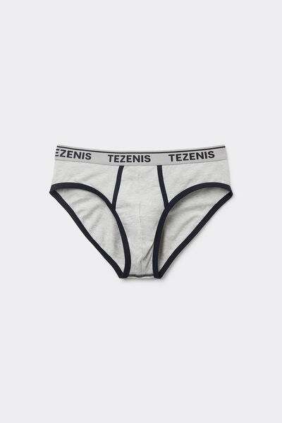 Tezenis Calzoncillos Algodón Orgánico Bordes Contraste Logo Hombre Azul Tamaño XXL