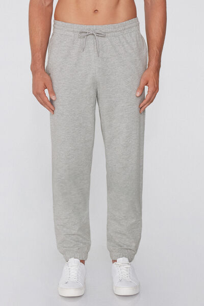 Tezenis Pantalones Largos Felpa Bolsillos Hombre Gris Tamaño M