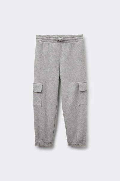 Tezenis Jogger Cargo de Felpa Gruesa para Niño Niño Gris Tamaño 10-11