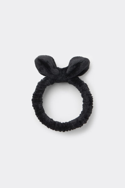 Tezenis Cinta para el Pelo de Forro Polar Mujer Negro Tamaño TU