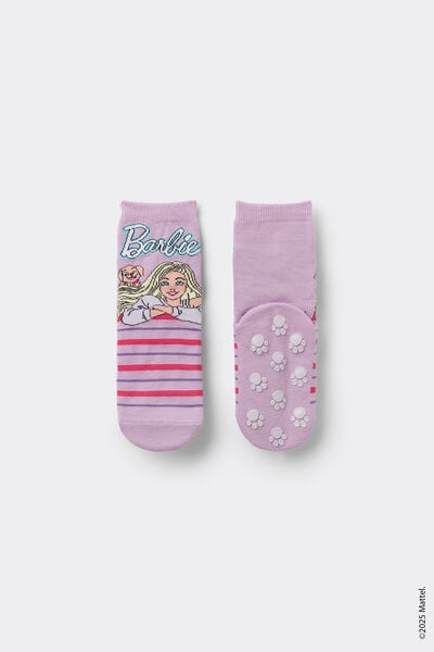 Tezenis Calcetines Antideslizantes Cortos Estampado Barbie para Niña Chica Impreso Tamaño 25-27